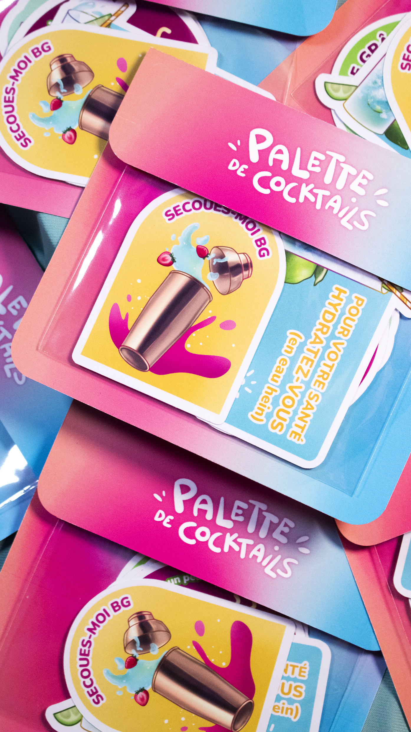 Pack 6 stickers : Palette de cocktails