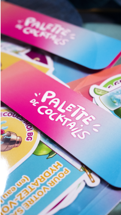 Pack 6 stickers : Palette de cocktails